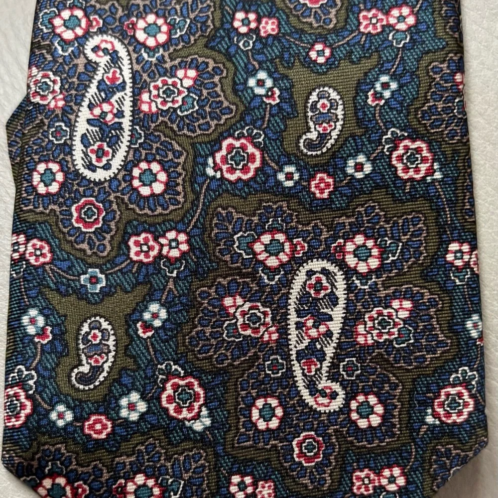 Hickok Men's‎ Paisley Designer Tie Teal Blue Pink Olive Green Woven